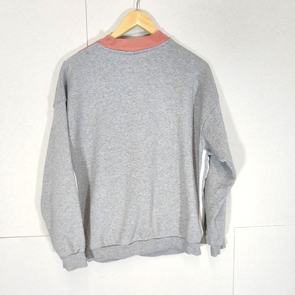 Adidas Grey & Pink Jumper Sweatshirt Size UK 16 - Picture 2 of 13